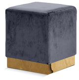 Jax - Stool Ottoman with Gold Base