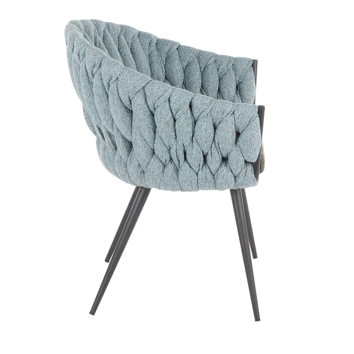 Matisse - Braided Contemporary Faux Leather Seat Chair