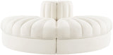 Rummi - Velvet Performance Fabric Upholstered 2 Piece  Rounded Modular Loveseat