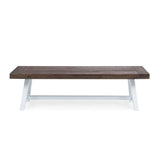 Tranquilizer - Outdoor Acacia Wood Bench With Slat Panel Design