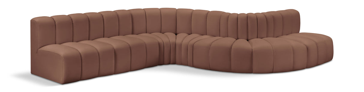 Arc - Faux Leather 7 Piece Modular Sofa