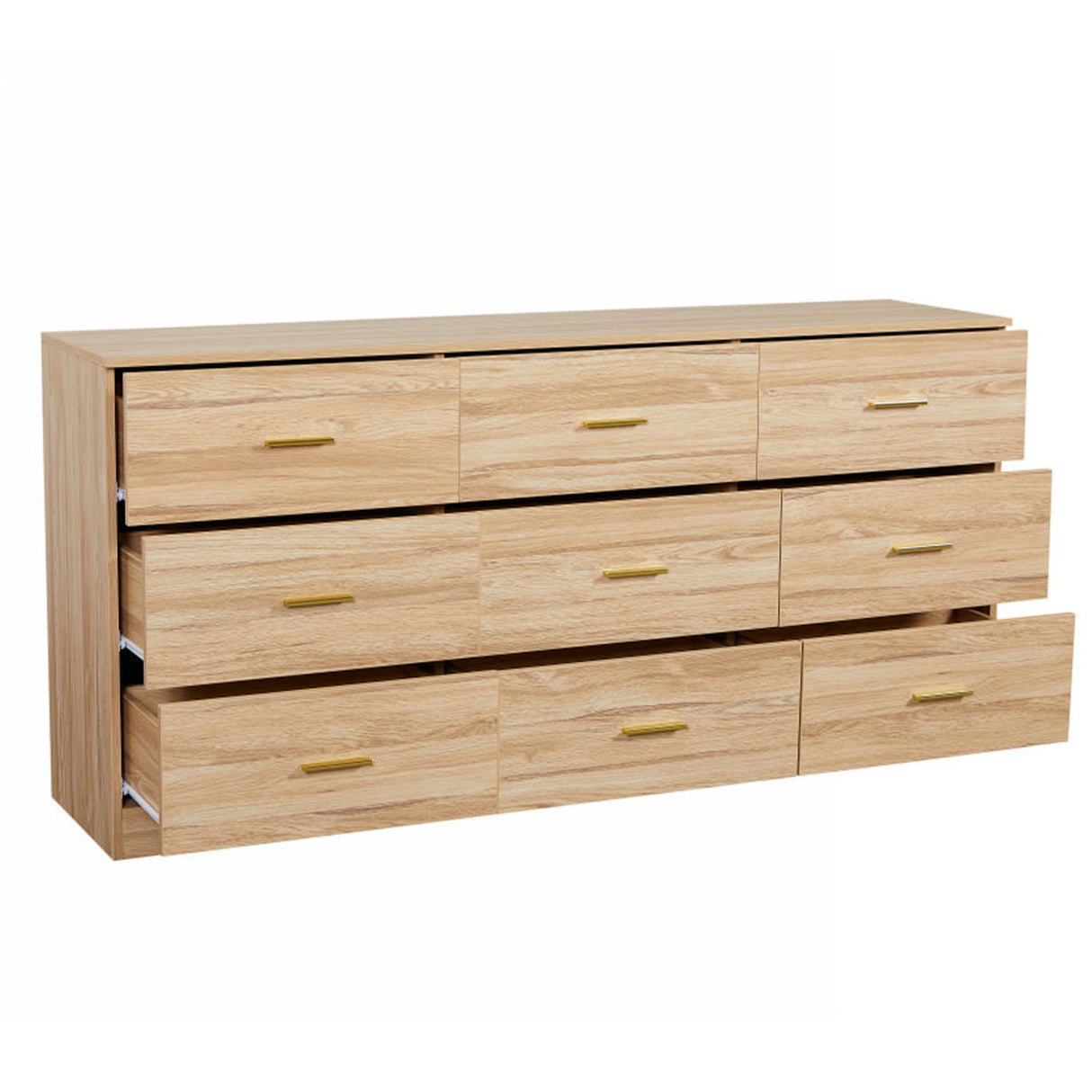 Modern Drawer Dresser For Bedroom, Ample Storage Wide Chest Of Drawers