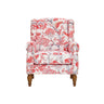Accent Chair With Floral Upholstery And Nailhead Trim