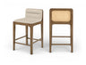 Ellis - Vegan Leather Upholstered Counter Stool (Set of 2) - Brown Base