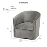 Eden - Swivel Chair With Microfiber Upholstery And Hardwood Frame
