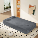 Modern Floor Sofa With 2 Pillows, Twin Size For Living Room