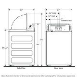 GE GTW325ASWWW washer detail