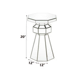 Dominic - Pedestal Stand - Mirrored