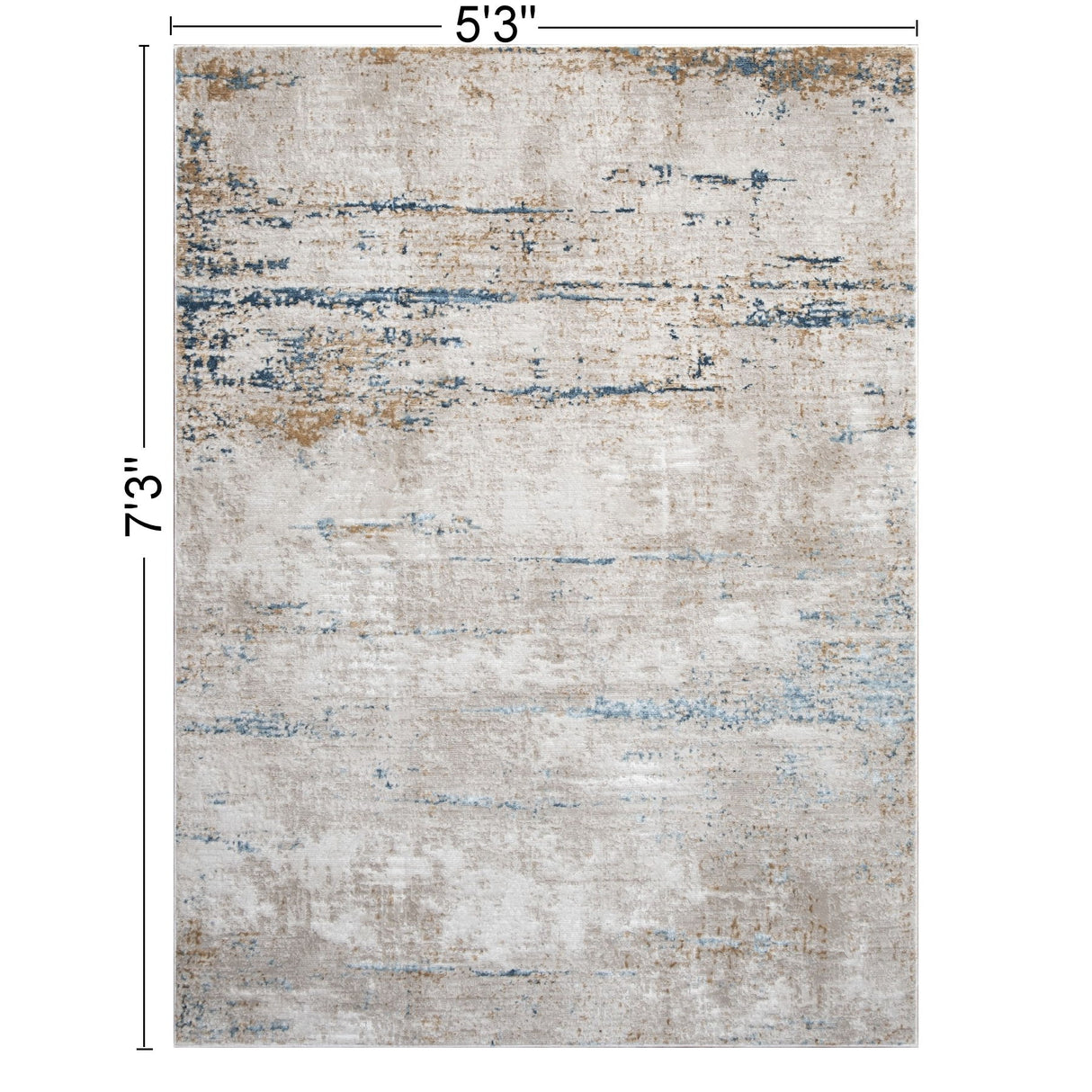 Elegance - 5'3" X 7'3" Area Rug - Ivory, Polyester