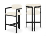 Aurum - Vegan Leather Upholstered Counter Stool With Graphite Black Base