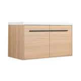 Bathroom Vanity Set With Resin Countertop Sink, 2 Doors