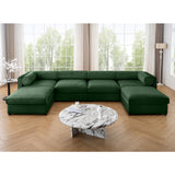 Contemporary Elegant White Chenille Sofa With Storage And Ottoman