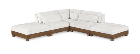 Turin - Fabric Upholstered 5 Piece Modular Sectional