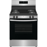 30 Inch Freestanding Electric Range with 4 Coil Elements, 5.3 cu. ft. Oven Capacity, Even Baking Technology, Hi/Lo Broil Options, Self Clean, and Storage Drawer: Stainless Steel