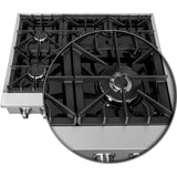 Forno Cossato FCTGS573736 36 Inch Gas Rangetop with 6 Sealed Burners, 83,000 Total BTUs, Continuous Cast Iron Grates, 430 Stainless Steel, Zinc Control Knobs, Auto-Ignition, Griddle, Wok-Ring and LP Conversion Kit Included: 36 Inch