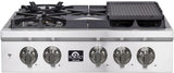 Forno Spezia FCTGS575130 30 Inch Gas Rangetop with 5 Defendi Italian Sealed Burners, 100,000 BTUs, Continuous Cast Iron Grates, Auto-Ignition, LED Light Zinc Control Knobs, Wok Ring, Griddle and LP Conversion Kit Included: 30 Inch