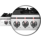 Forno Spezia FCTGS575130 30 Inch Gas Rangetop with 5 Defendi Italian Sealed Burners, 100,000 BTUs, Continuous Cast Iron Grates, Auto-Ignition, LED Light Zinc Control Knobs, Wok Ring, Griddle and LP Conversion Kit Included: 30 Inch