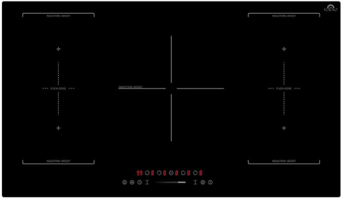 Forno Alta Qualita Ornonzo FCTIN056936 36 Inch Induction Cooktop with 5 Heating Zones, Smooth Ceramic-Glass Surface, 2 Flex-Zones, Touch Controls, 9 Power Levels, Booster Function, Child Control Lock, Stop & Go Function and Timer