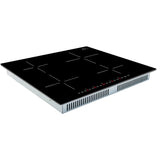 Forno Parco FCTIN058324 Induction Cooktop with Smooth Ceramic Glass Surface, 9 Power Levels, Booster Function, Touch Control, Stop & Go Function and Child Control Lock: 24 Inch Width - 4 Zones
