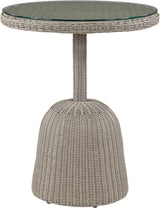 Seacrest - Tempered Glass Top And Wicker Outdoor Patio Counter Height Table