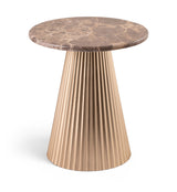 Cindra - Genuine Marble Top And Iron Base Table