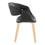 Curvo - Upholstered Chair (Set of 2) - Natural Wood Legs