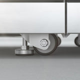 Mont Alpi Deluxe Series 10.5 Ft L-Shaped Natural Gas Outdoor Kitchen Island w/ Side Burner, Beverage Center & Fridge - MAi400-DBEV90FC