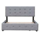 Upholstered Platform Bed With Classic Headboard And Drawers, No Box Spring Needed