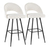 Renee - Upholstered Fixed-Height Barstool (Set of 2) - Black Base