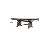 Dining Table With Expandable Leaf And Trestle Base Dining Room - Natural / Rustic