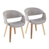 Curvo - Upholstered Chair (Set of 2) - Zebra Wood Legs