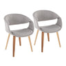 Curvo - Upholstered Chair (Set of 2) - Zebra Wood Legs