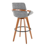Cosmo - Fixed-Height Barstool - Walnut Bamboo Base