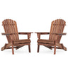 Lounge Patio Chair For Garden Outdoor Wooden Folding Adirondack Chair (Set of 2) Solid Cedar Wood Lounge Patio Chair For Garden