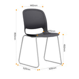 Stacking Chairs (Set of 4) - Black