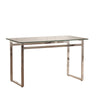 Modern Minimalist Rectangular Dining Table With Tempered Glass Top