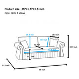 3 Seater Sofa With Pocket Coils And Foam Cushion, Removable Seat
