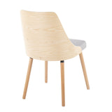Anabelle - Mid-Century Modern Chair - Natural Back, Natural Legs