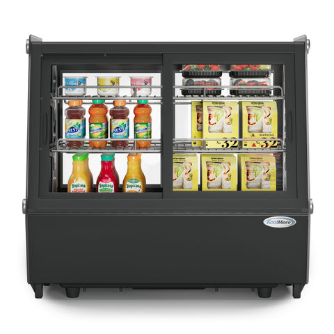 28 in. Self-Service Countertop Display Refrigerator in Black (CDC-125-BK)