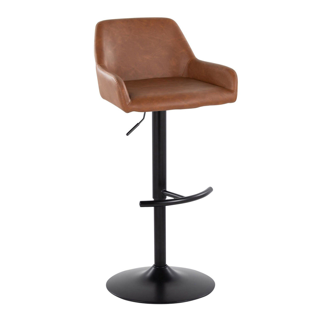 Daniella - Adjustable Barstool With Swivel - Black Metal (Set of 2)