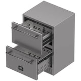 Forno Alta Qualita Como FDROD161124S 24 Inch Indoor/Outdoor Built-In Undercounter Drawer Refrigerator with 4.87 cu. ft. Capacity, Multi Air Flow System, Electrical Temperature Control, LED Lights and Sabbath Mode