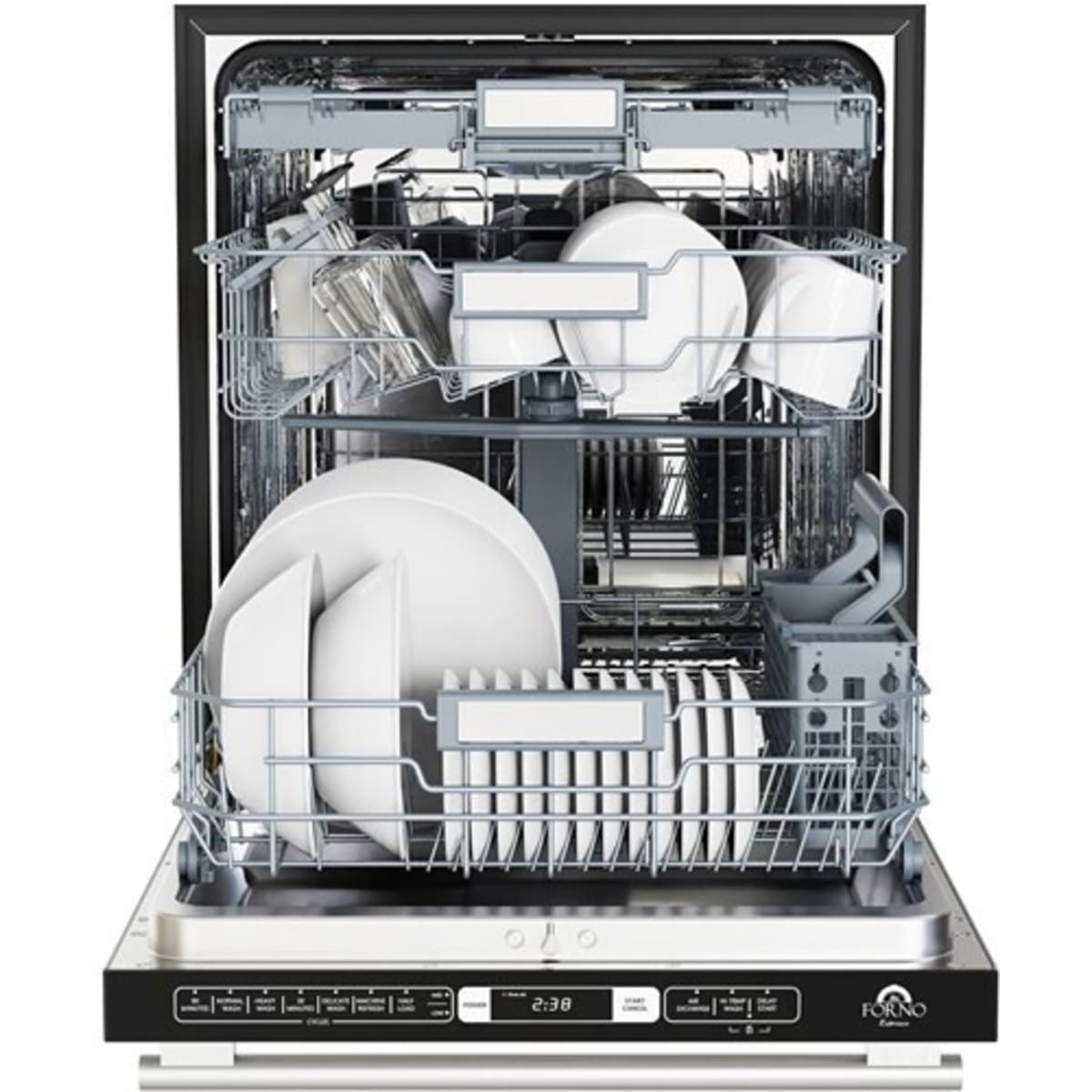 Forno Espresso Romano FDWBI803524S 24 Inch Fully Integrated Built-In Dishwasher with 14 Place Setting Capacity, 7 Wash Cycles, 52 dBA, Leak Protection and ENERGY STAR® Certified: Stainless Steel