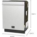 Forno Espresso Romano FDWBI803524S 24 Inch Fully Integrated Built-In Dishwasher with 14 Place Setting Capacity, 7 Wash Cycles, 52 dBA, Leak Protection and ENERGY STAR® Certified: Stainless Steel