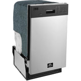 Forno Polo FDWBI804118S 18 Inch Full Console Built-In Dishwasher with 8 Place Setting Capacity, 6 Wash Cycles, Stainless-Steel Tub, Adjustable Upper Rack and ENERGY STAR® Certified: Stainless Steel