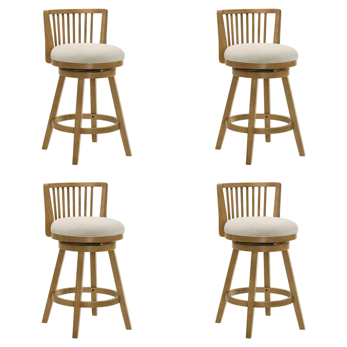Harper - 30" Amber Glow Bar Height Rubberwood Swivel Barstool