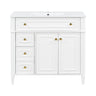 Bathroom Vanity With Sink, 3 Drawers & 2 Soft-Close Doors