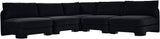 Hammond - Velvet Performance Fabric Upholstered 5 Piece Armless Sectional