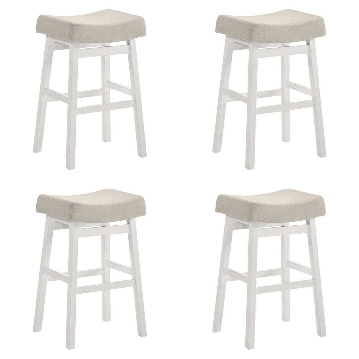 Lenon - Modern Farmhouse Wood Bar Height Kitchen Bar Stool