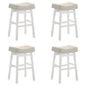 Lenon - Modern Farmhouse Wood Bar Height Kitchen Bar Stool
