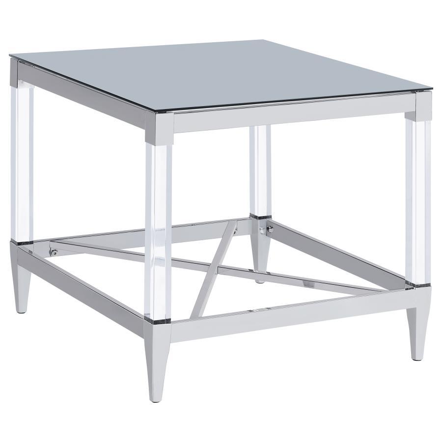 Lindley - Square Tempered Mirror Acrylic Table